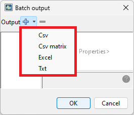 Default output formats in v2