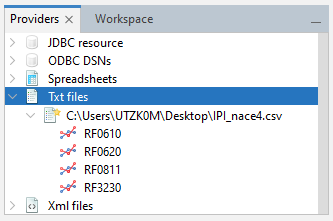 Options for importing data